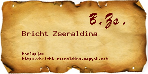 Bricht Zseraldina névjegykártya
